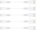 4 Inch USB C Cord Short 5 Pack Durable USB a to USB Type C Cable Fast Charging for Charging Station Compatible with Samsung Galaxy Note 10 20 S10 S20 A20 plus LG (White)